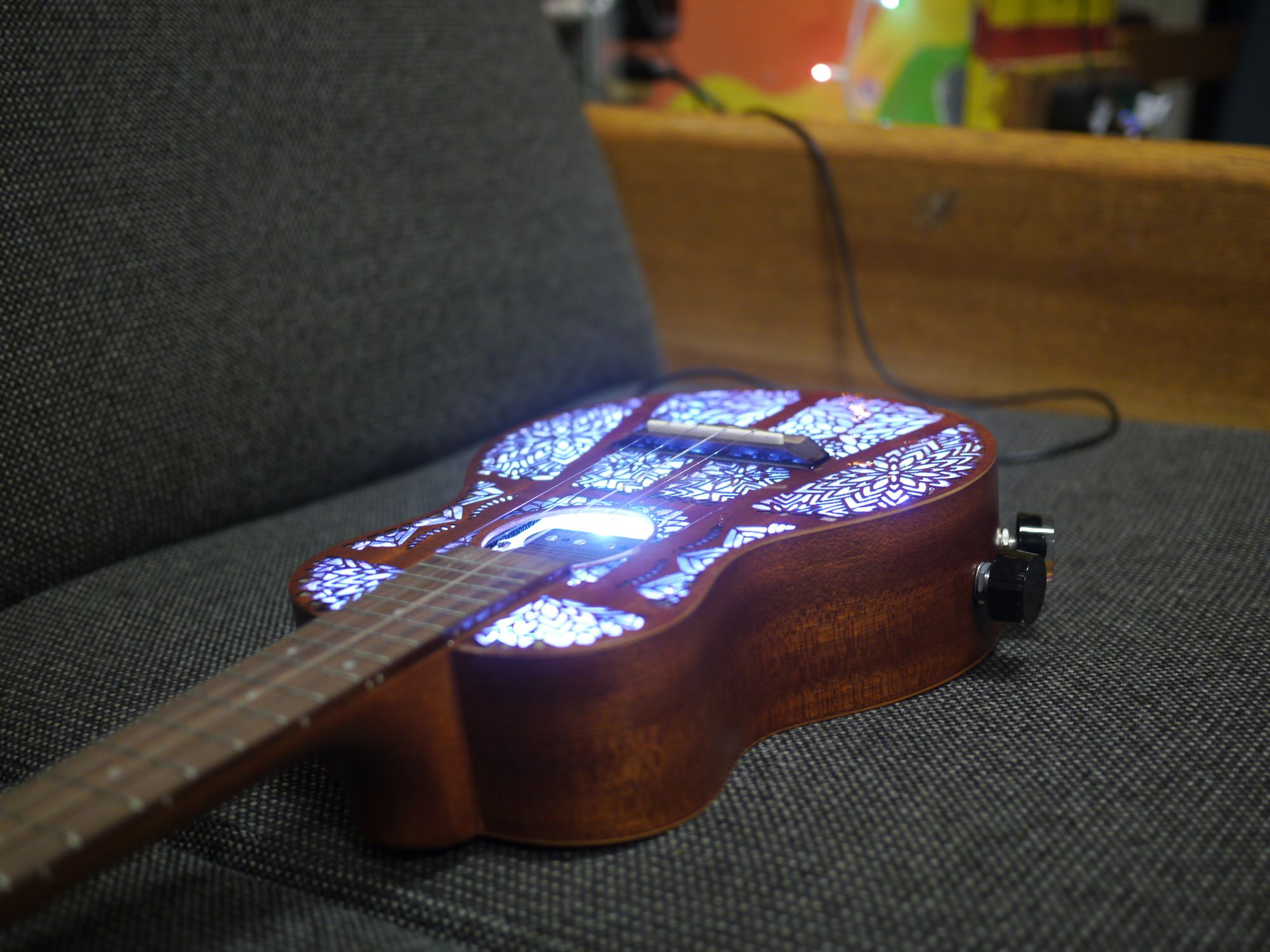 Electric, Sound Reactive Ukulele